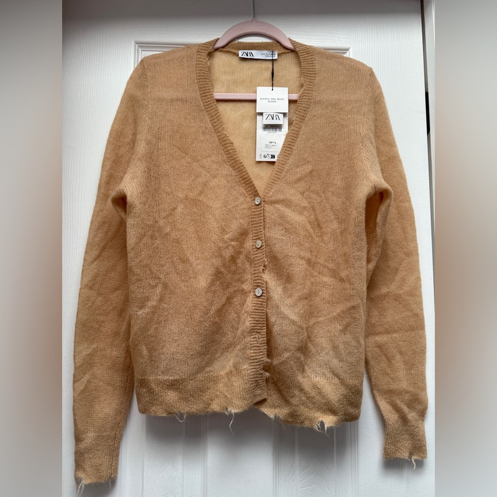 Zara Women's Cardigan Wool and Alpaca Blend